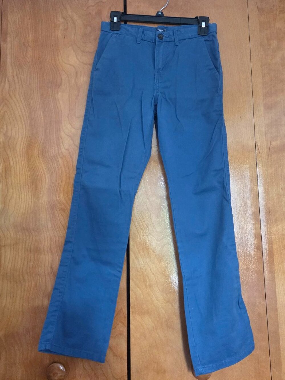 GapKids Boys' Slim Straight Fit Blue Stretch Skinny Khaki Chino Pants Size 14